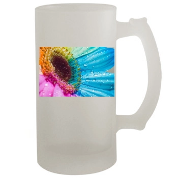 Flowers 16oz Frosted Beer Stein