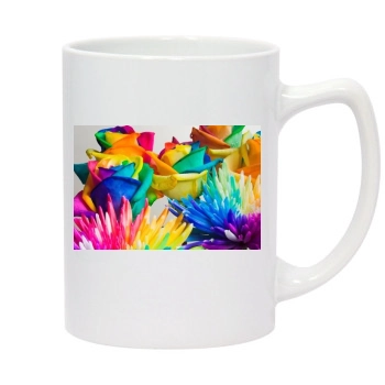 Flowers 14oz White Statesman Mug