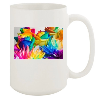 Flowers 15oz White Mug