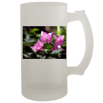 Flowers 16oz Frosted Beer Stein