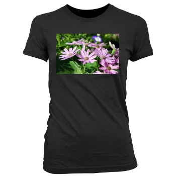 Flowers Women's Junior Cut Crewneck T-Shirt