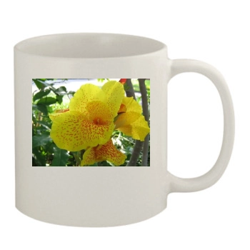 Flowers 11oz White Mug