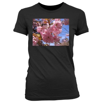 Flowers Women's Junior Cut Crewneck T-Shirt