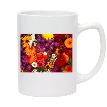 Flowers 14oz White Statesman Mug