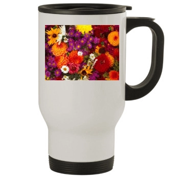 Flowers Stainless Steel Travel Mug