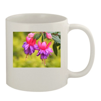 Flowers 11oz White Mug