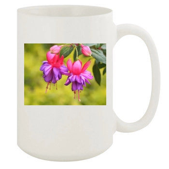 Flowers 15oz White Mug