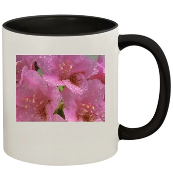 Flowers 11oz Colored Inner & Handle Mug