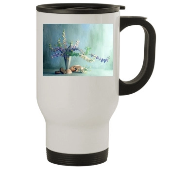 Flowers Stainless Steel Travel Mug