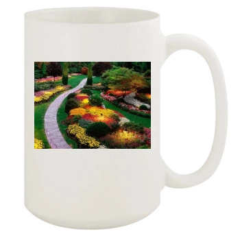 Flowers 15oz White Mug