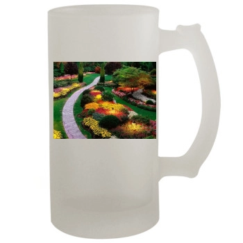 Flowers 16oz Frosted Beer Stein