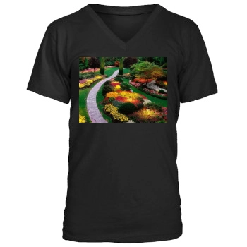 Flowers Men's V-Neck T-Shirt