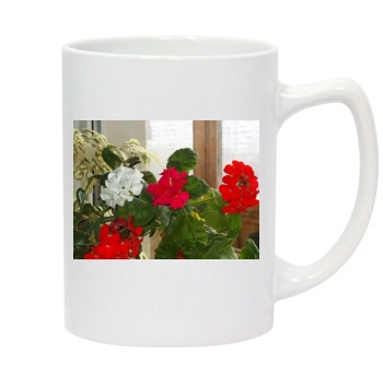 Flowers 14oz White Statesman Mug