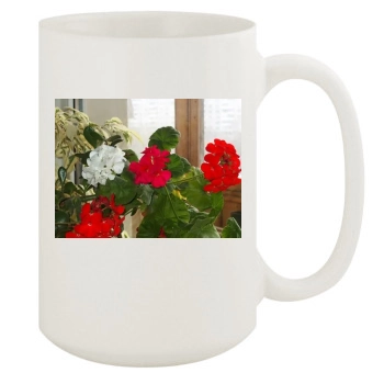 Flowers 15oz White Mug