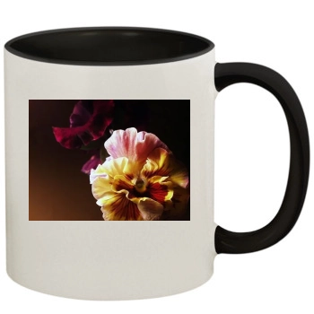 Flowers 11oz Colored Inner & Handle Mug