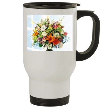 Flowers Stainless Steel Travel Mug