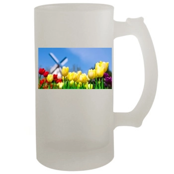 Flowers 16oz Frosted Beer Stein