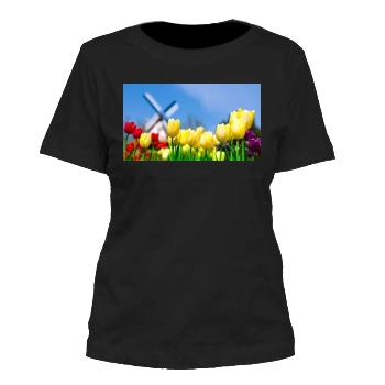 Flowers Women's Cut T-Shirt