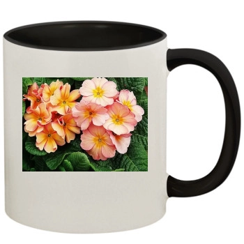 Flowers 11oz Colored Inner & Handle Mug