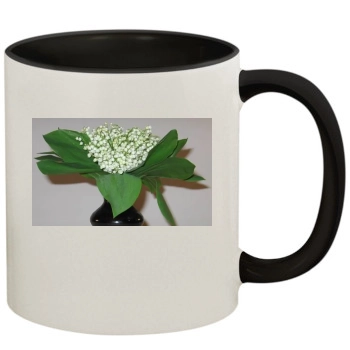 Flowers 11oz Colored Inner & Handle Mug