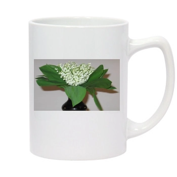 Flowers 14oz White Statesman Mug