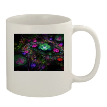 Flowers 11oz White Mug