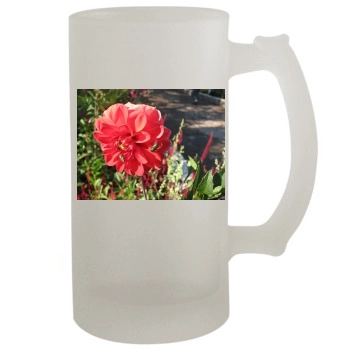 Flowers 16oz Frosted Beer Stein