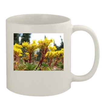 Flowers 11oz White Mug