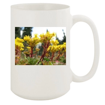 Flowers 15oz White Mug