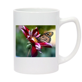 Flowers 14oz White Statesman Mug