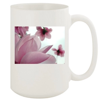 Flowers 15oz White Mug