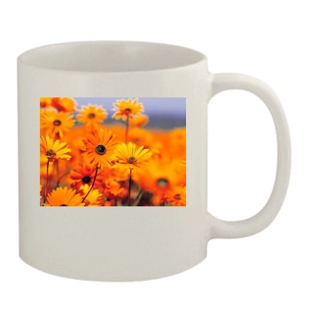 Flowers 11oz White Mug