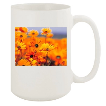 Flowers 15oz White Mug