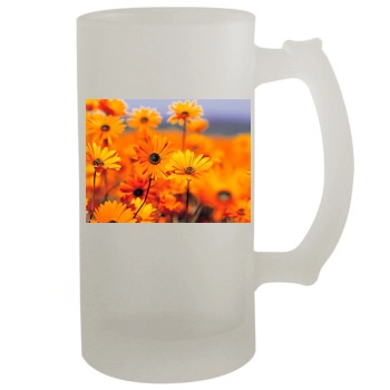 Flowers 16oz Frosted Beer Stein