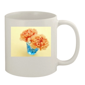 Flowers 11oz White Mug