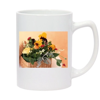 Flowers 14oz White Statesman Mug