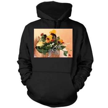 Flowers Mens Pullover Hoodie Sweatshirt