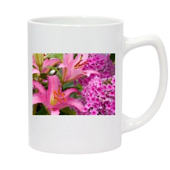 Flowers 14oz White Statesman Mug