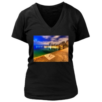 Rivers Women's Deep V-Neck TShirt