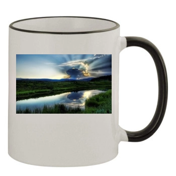 Rivers 11oz Colored Rim & Handle Mug