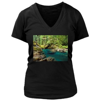 Rivers Women's Deep V-Neck TShirt