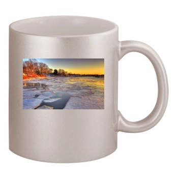 Rivers 11oz Metallic Silver Mug