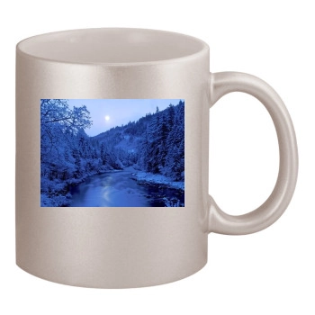 Rivers 11oz Metallic Silver Mug