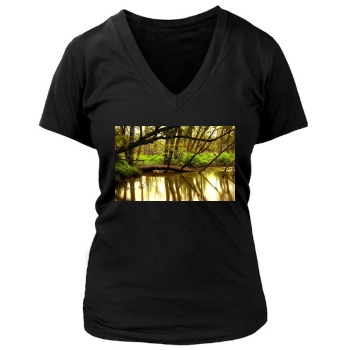 Rivers Women's Deep V-Neck TShirt