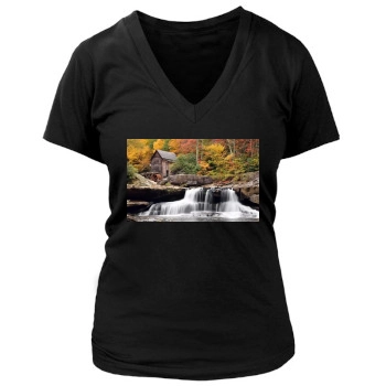 Rivers Women's Deep V-Neck TShirt