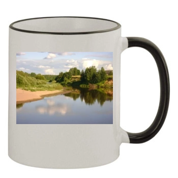 Rivers 11oz Colored Rim & Handle Mug