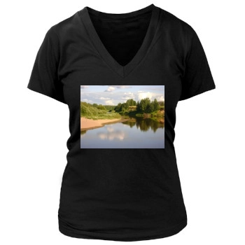 Rivers Women's Deep V-Neck TShirt