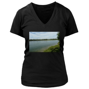 Rivers Women's Deep V-Neck TShirt