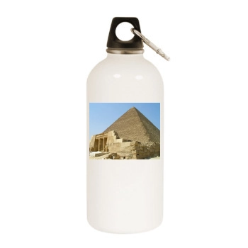 Desert White Water Bottle With Carabiner