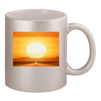 Desert 11oz Metallic Silver Mug